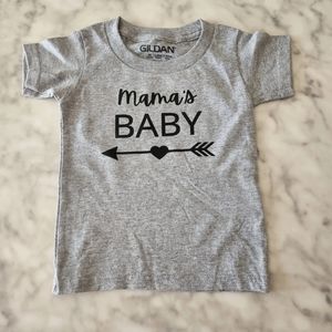 Mama's Baby heart arrow design graphic cotton tshirt size 2T